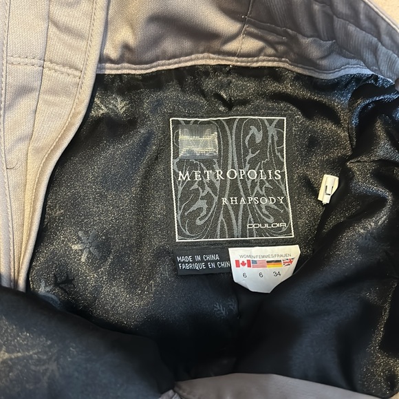 METROPOLIS RHAPSODY by COULOIR SKI SNOW PANTS Tan SIZE 6 - Picture 13 of 16